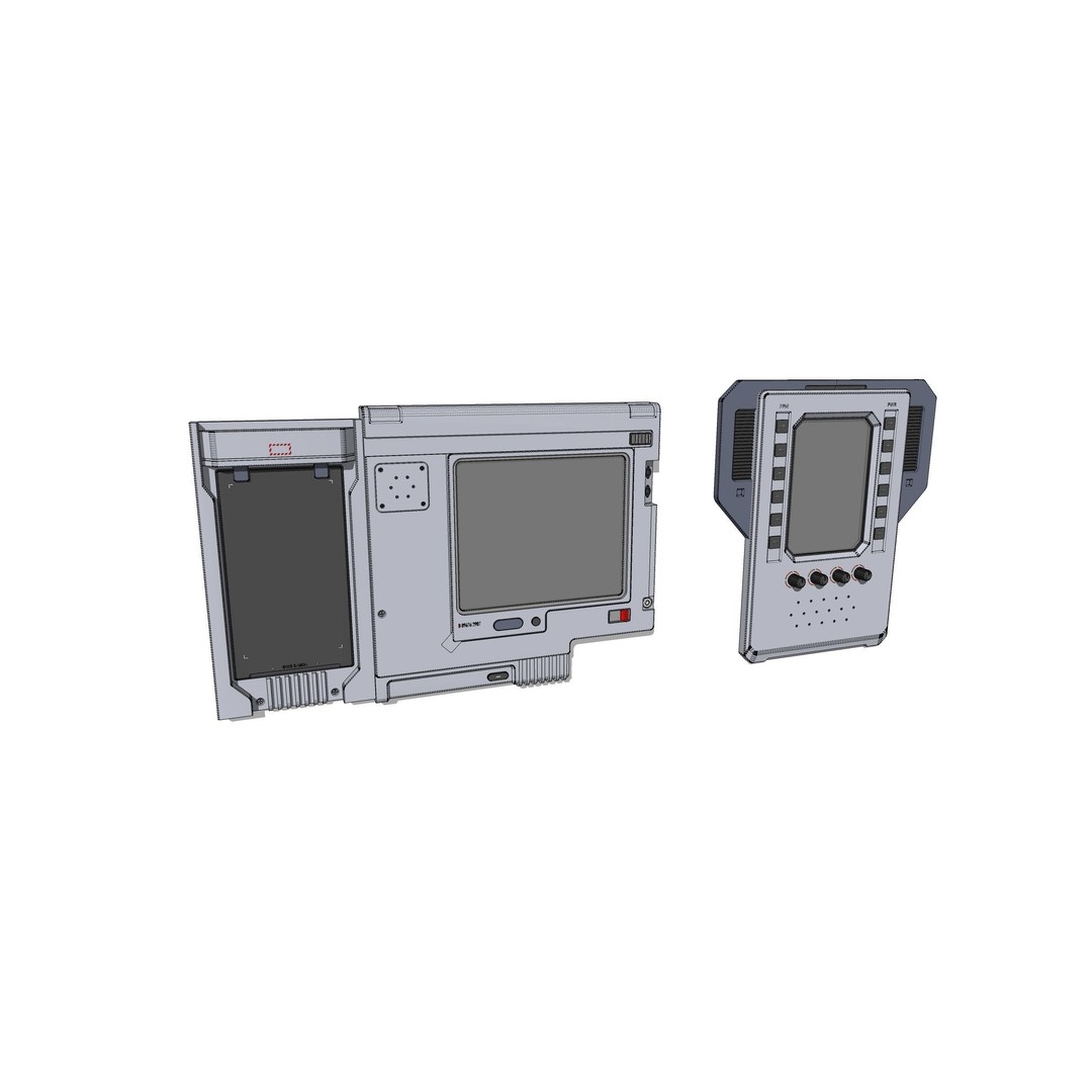 Dashboard 3D Model – Sci-Fi Control Panel with PBR Materials - View 30