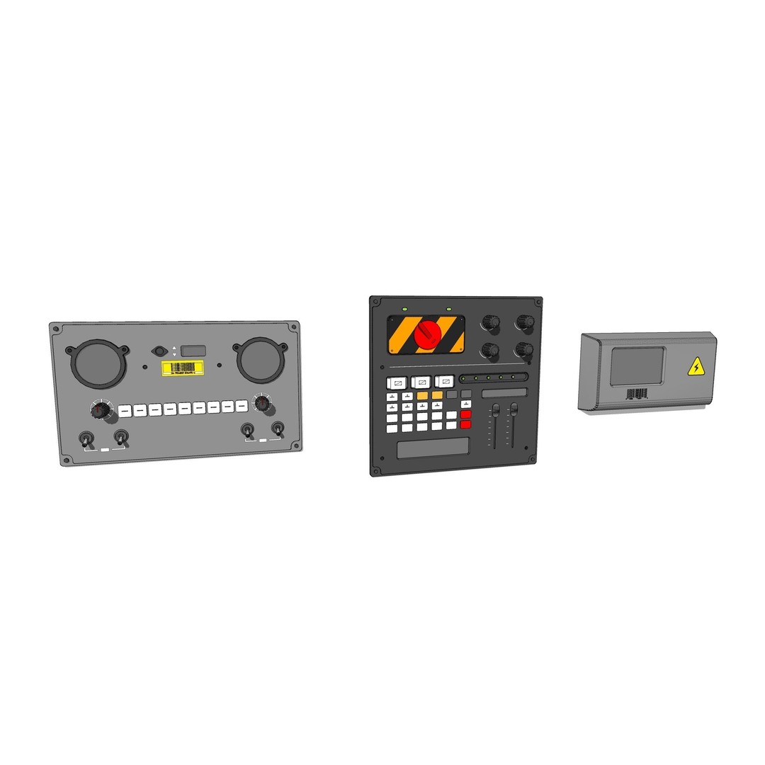 Dashboard 3D Model – Sci-Fi Control Panel with PBR Materials - View 33