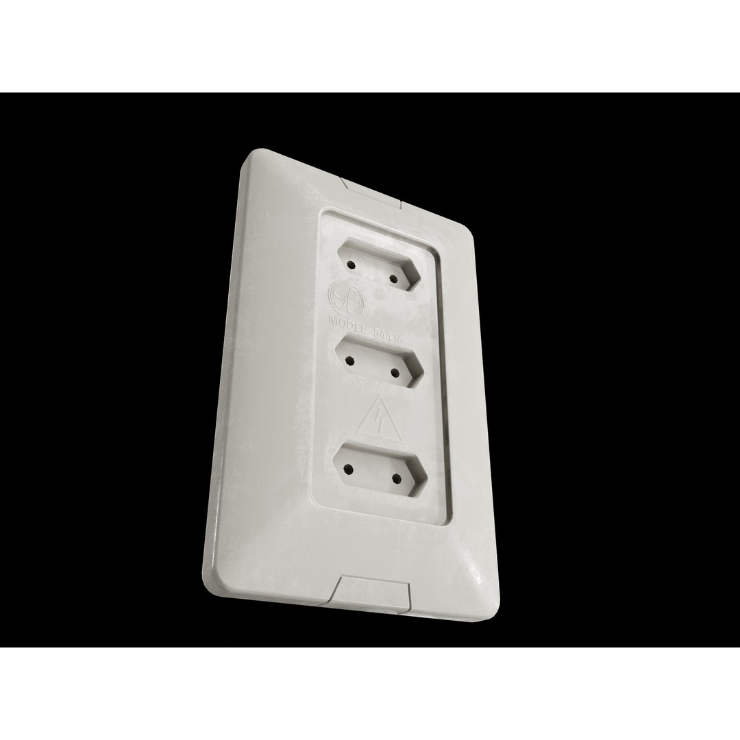 CRT TV and Game Console 3D Model – Low Poly Vintage Video Asset, FBX - View 20