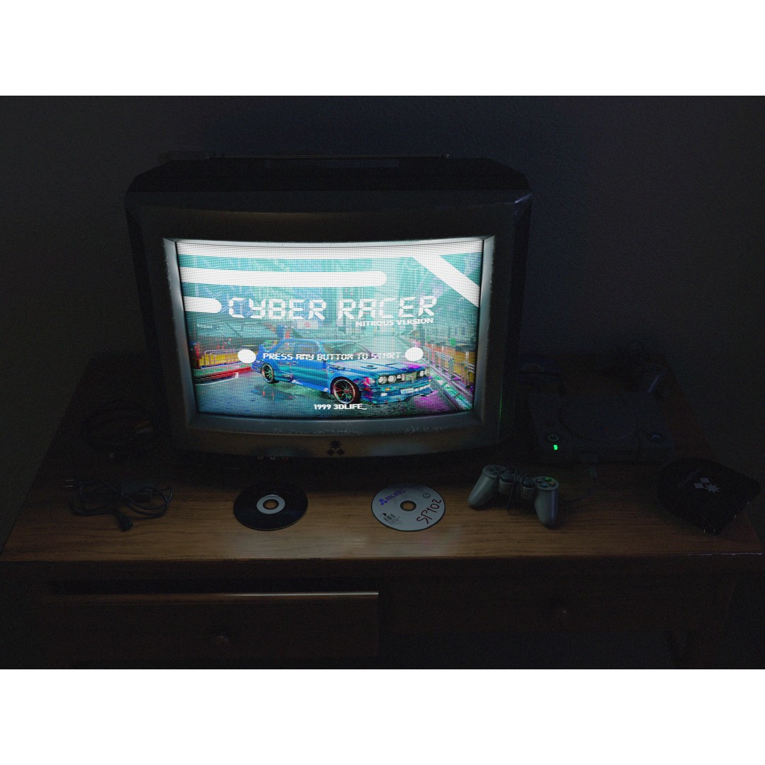 CRT TV and Game Console 3D Model – Low Poly Vintage Video Asset, FBX - View 5