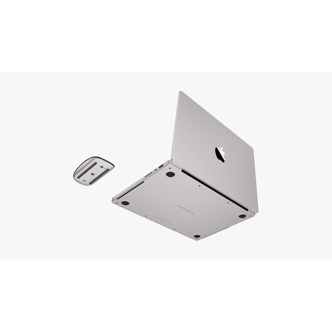 Apple MacBook Pro 3D Model – Detailed Collection with Magic Mouse, PBR, FBX, OBJ - View 19