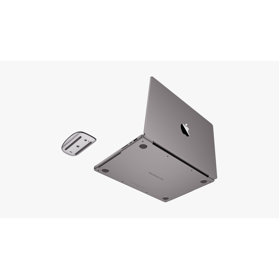 Apple MacBook Pro 3D Model – Detailed Collection with Magic Mouse, PBR, FBX, OBJ - View 23