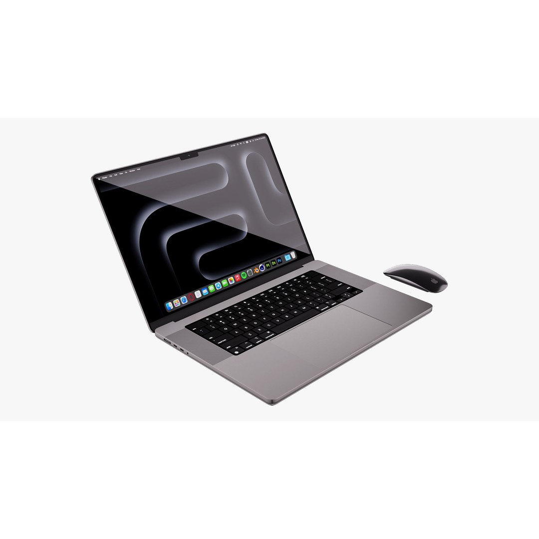 Apple MacBook Pro 3D Model – Detailed Collection with Magic Mouse, PBR, FBX, OBJ - View 28