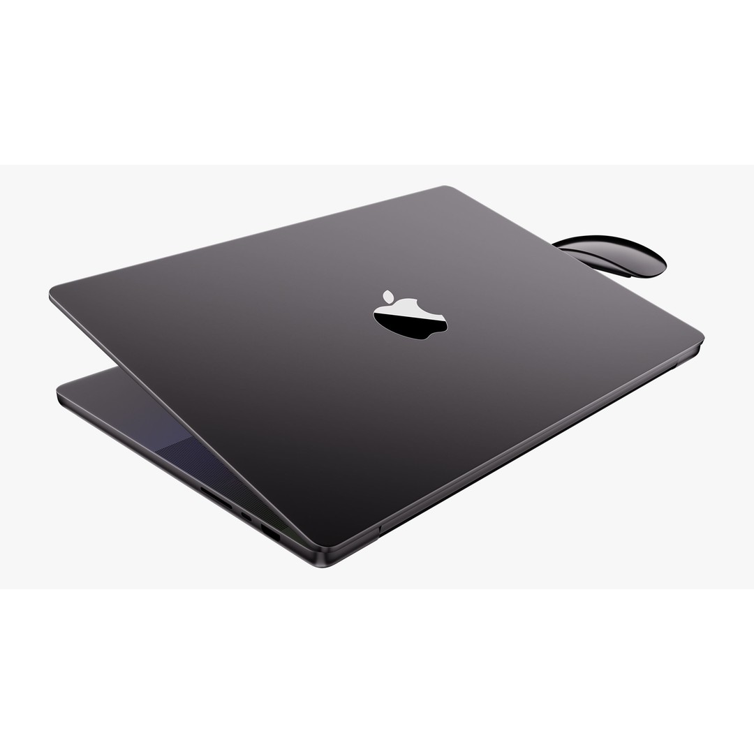 Apple MacBook Pro 3D Model – Detailed Collection with Magic Mouse, PBR, FBX, OBJ - View 44