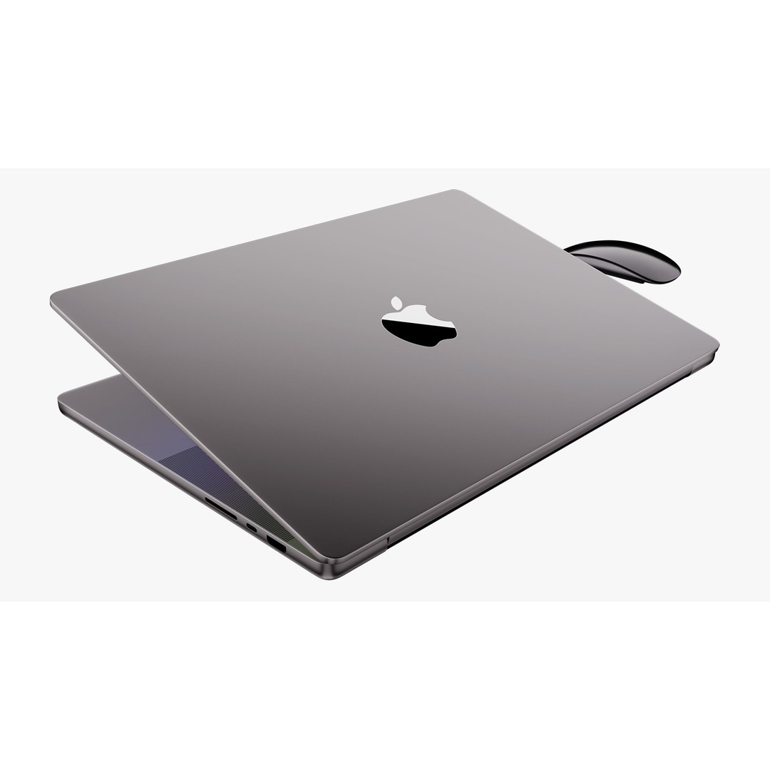 Apple MacBook Pro 3D Model – Detailed Collection with Magic Mouse, PBR, FBX, OBJ - View 46