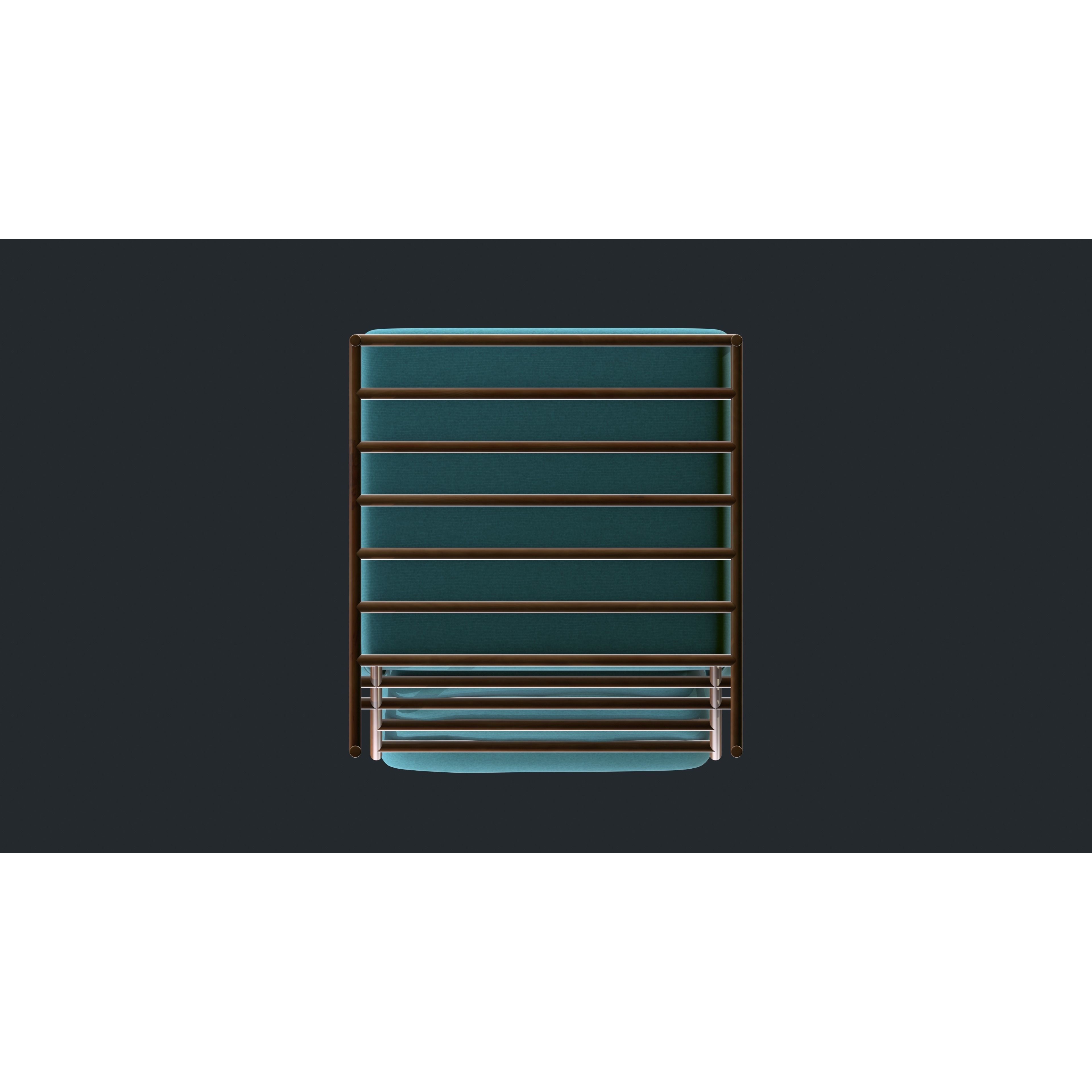 Light Blue Accent Chair - Low-Poly Game-Ready 3D Model - View 16