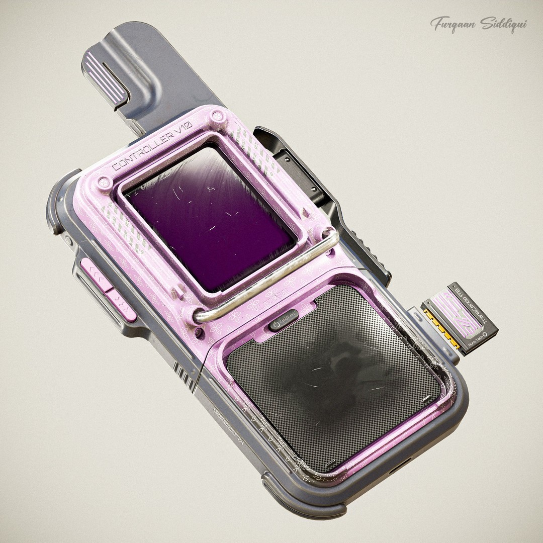 Sci-fi Controller 3D Model – Low Poly PBR Game Asset, FBX, OBJ - View 10