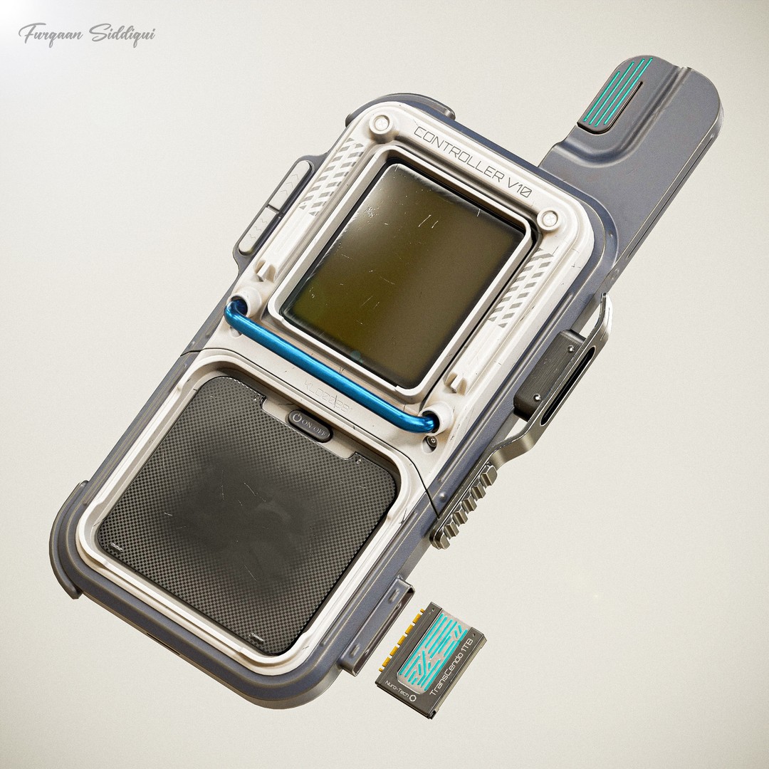 Sci-fi Controller 3D Model – Low Poly PBR Game Asset, FBX, OBJ - View 12