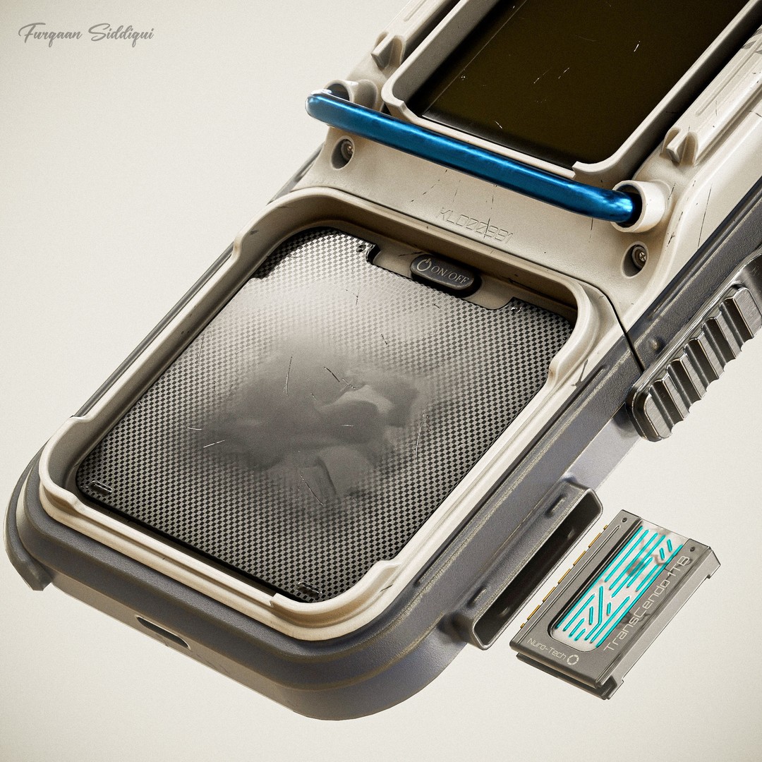 Sci-fi Controller 3D Model – Low Poly PBR Game Asset, FBX, OBJ - View 14