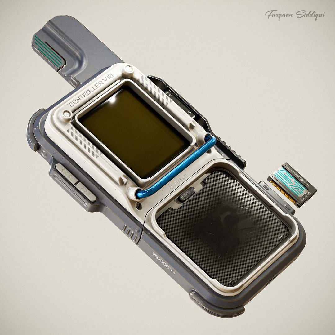 Sci-fi Controller 3D Model – Low Poly PBR Game Asset, FBX, OBJ - View 15