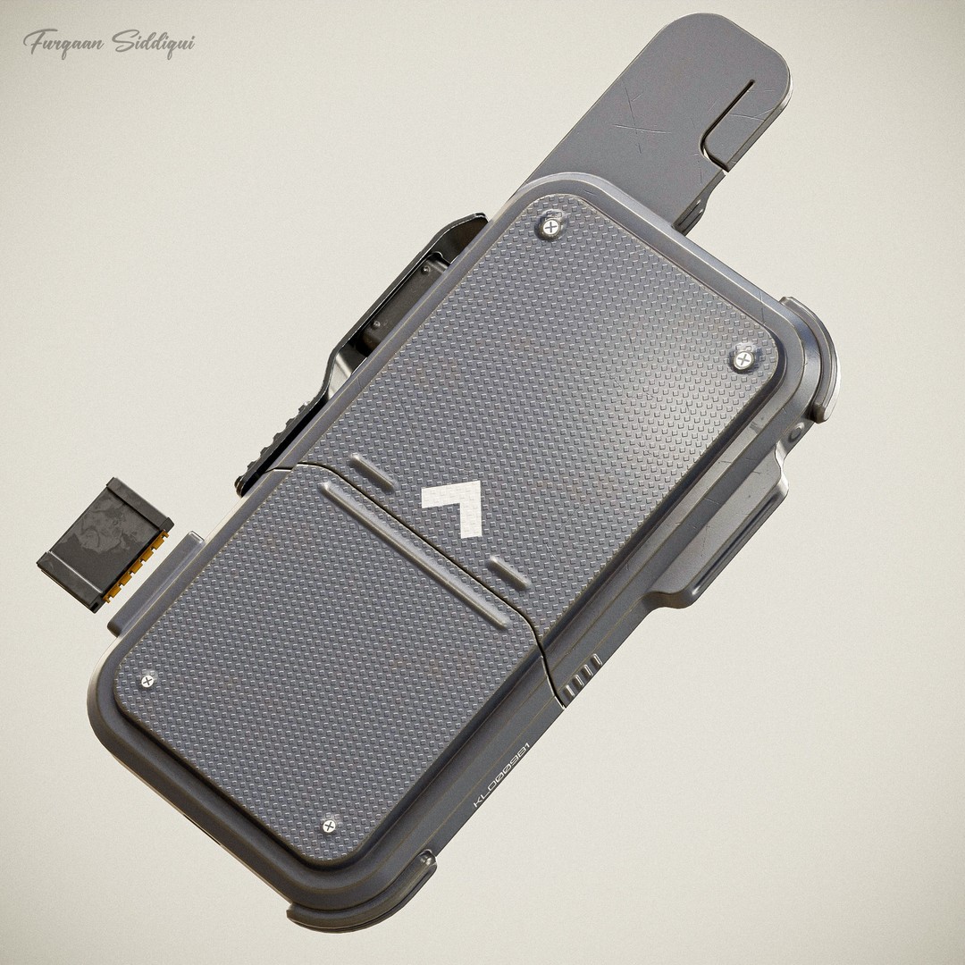 Sci-fi Controller 3D Model – Low Poly PBR Game Asset, FBX, OBJ - View 6