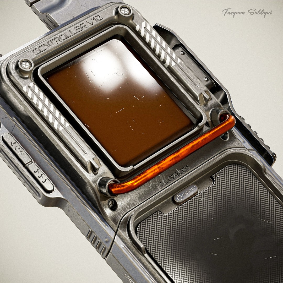 Sci-fi Controller 3D Model – Low Poly PBR Game Asset, FBX, OBJ - View 8