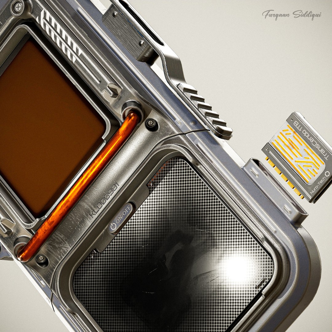 Sci-fi Controller 3D Model – Low Poly PBR Game Asset, FBX, OBJ - View 9