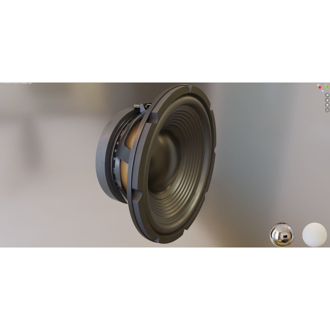 Ciare 12 Subwoofer 3D Model – High Poly PBR Audio Asset, FBX - View 11