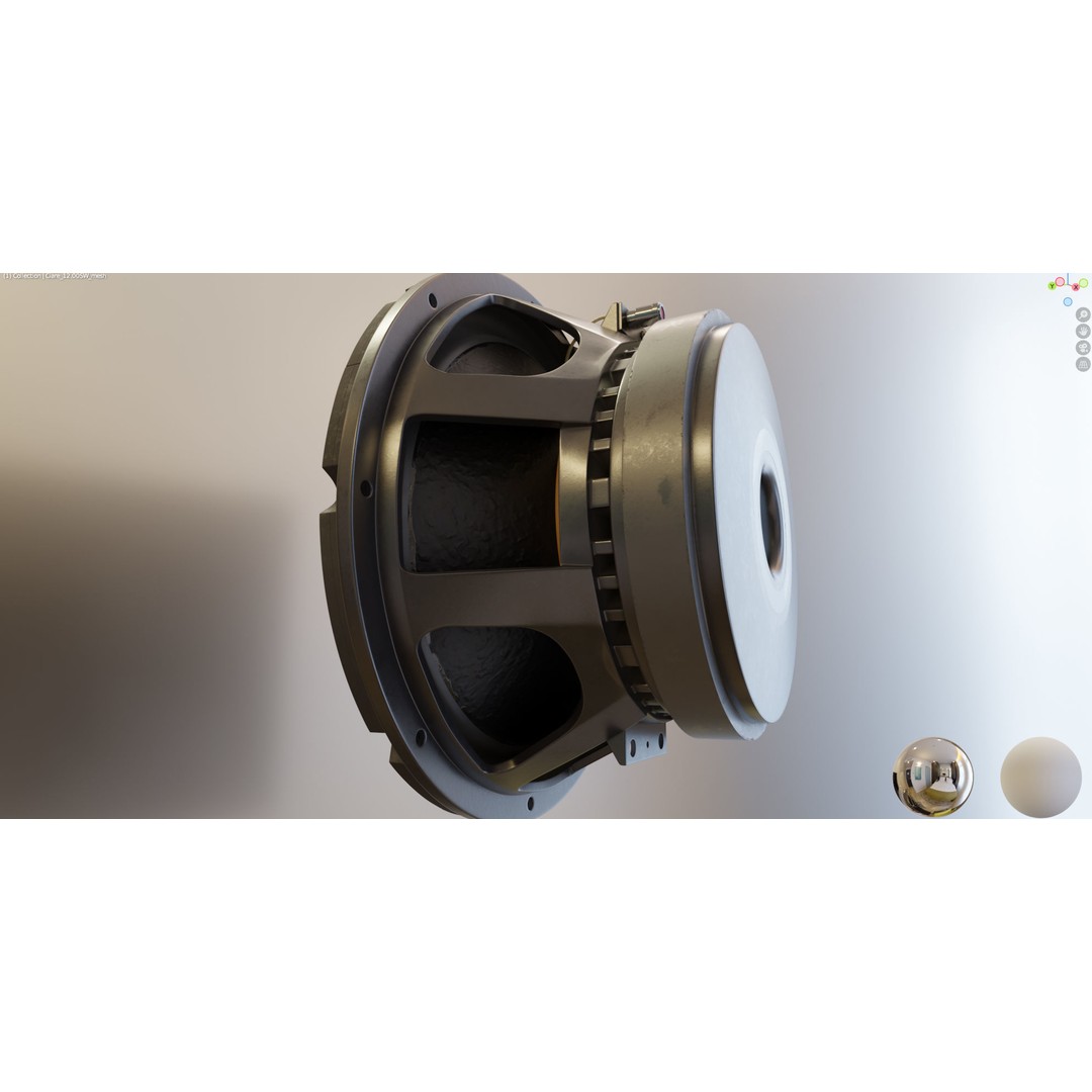 Ciare 12 Subwoofer 3D Model – High Poly PBR Audio Asset, FBX - View 14