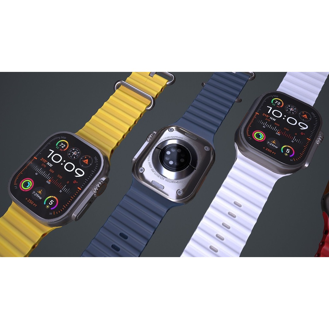 Apple Watch Ultra 3D Model – Low Poly PBR Game Asset, FBX, OBJ, Blender - View 14