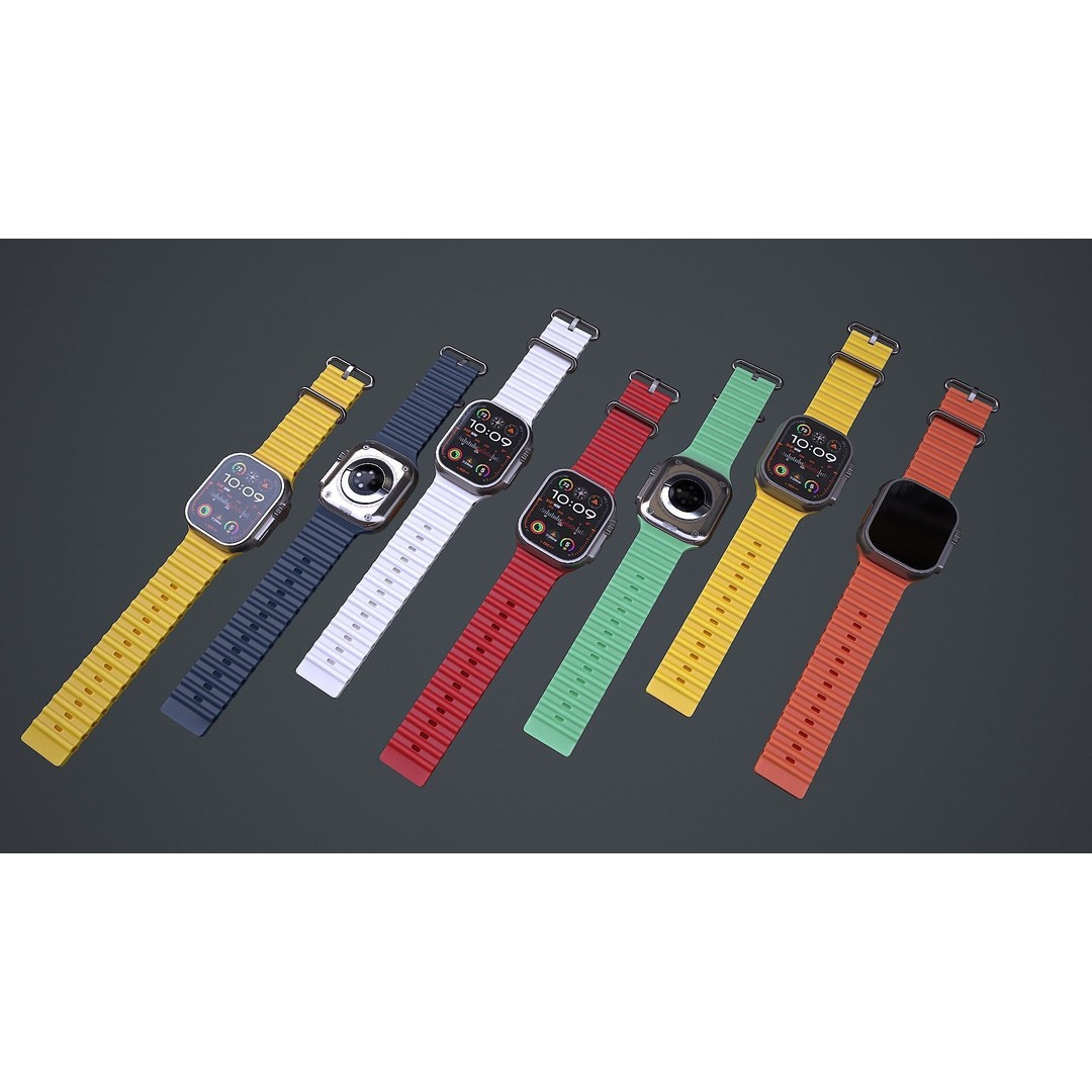 Apple Watch Ultra 3D Model – Low Poly PBR Game Asset, FBX, OBJ, Blender - View 15