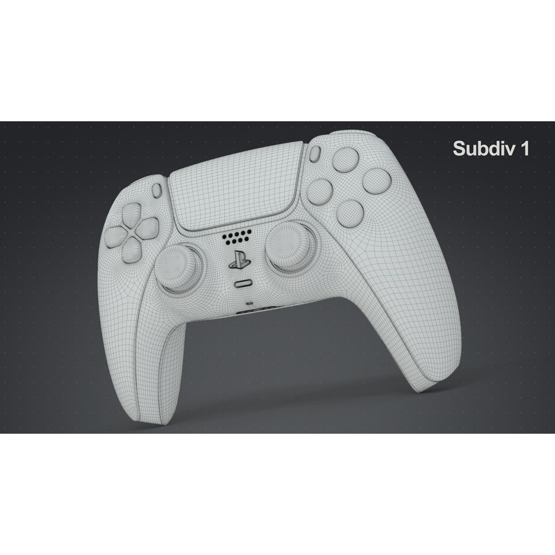 Dualsense Wireless Controller 3D Model – High Poly Game Asset, FBX