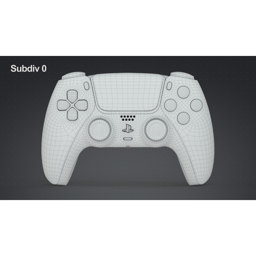 Dualsense Wireless Controller 3D Model – High Poly Game Asset, FBX - View 15