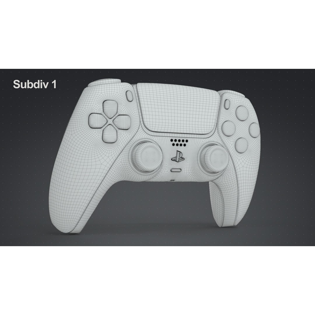 Dualsense Wireless Controller 3D Model – High Poly Game Asset, FBX - View 18