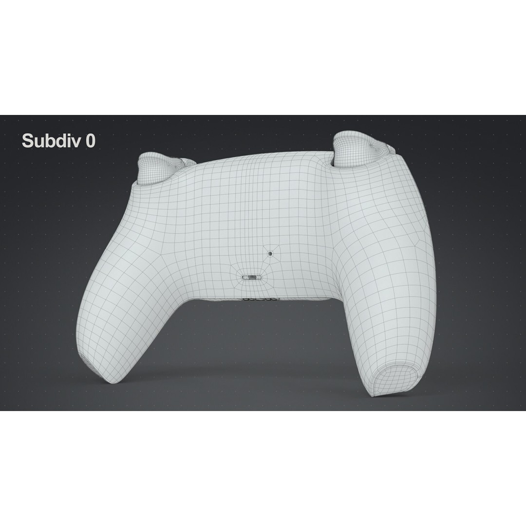 Dualsense Wireless Controller 3D Model – High Poly Game Asset, FBX - View 19