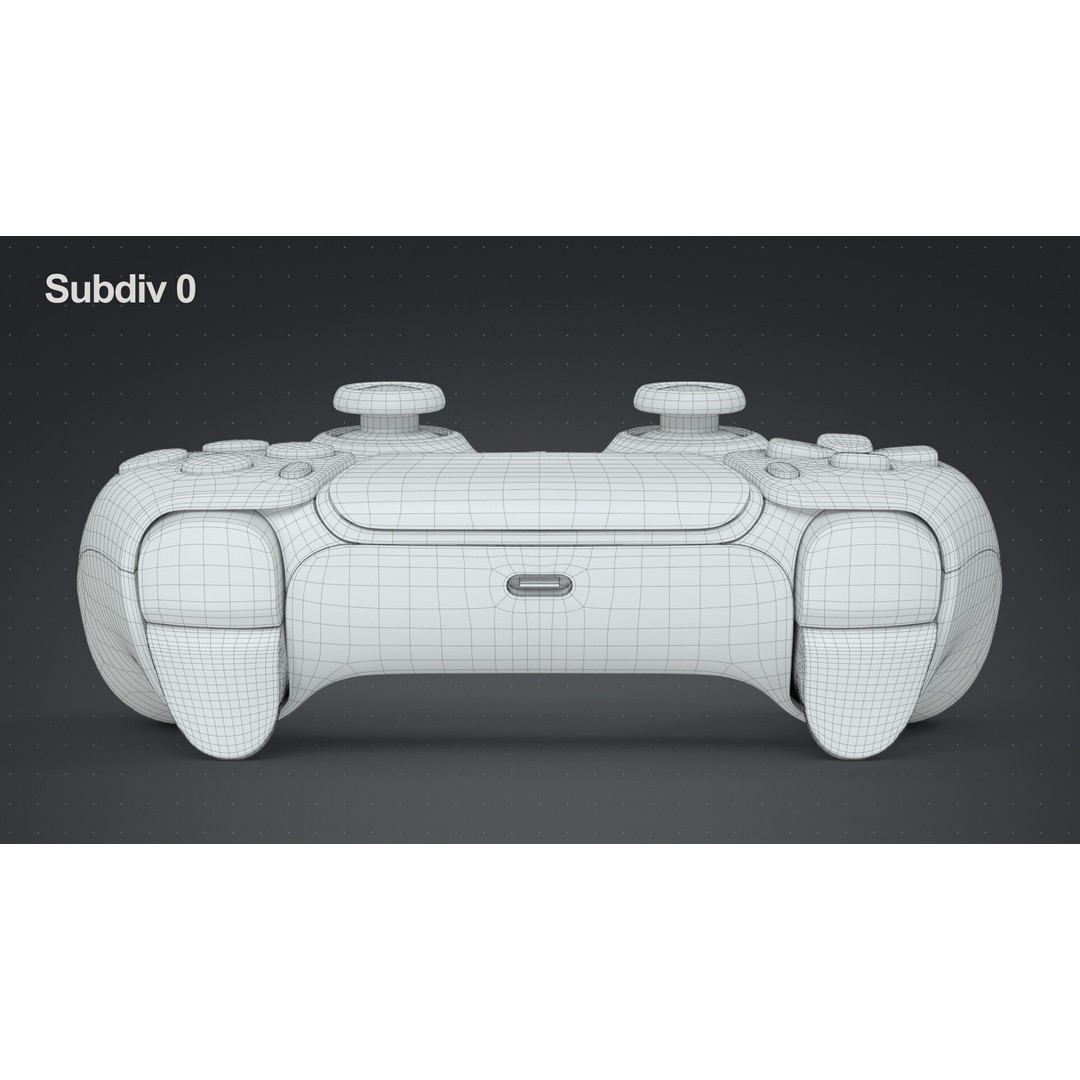 Dualsense Wireless Controller 3D Model – High Poly Game Asset, FBX - View 21