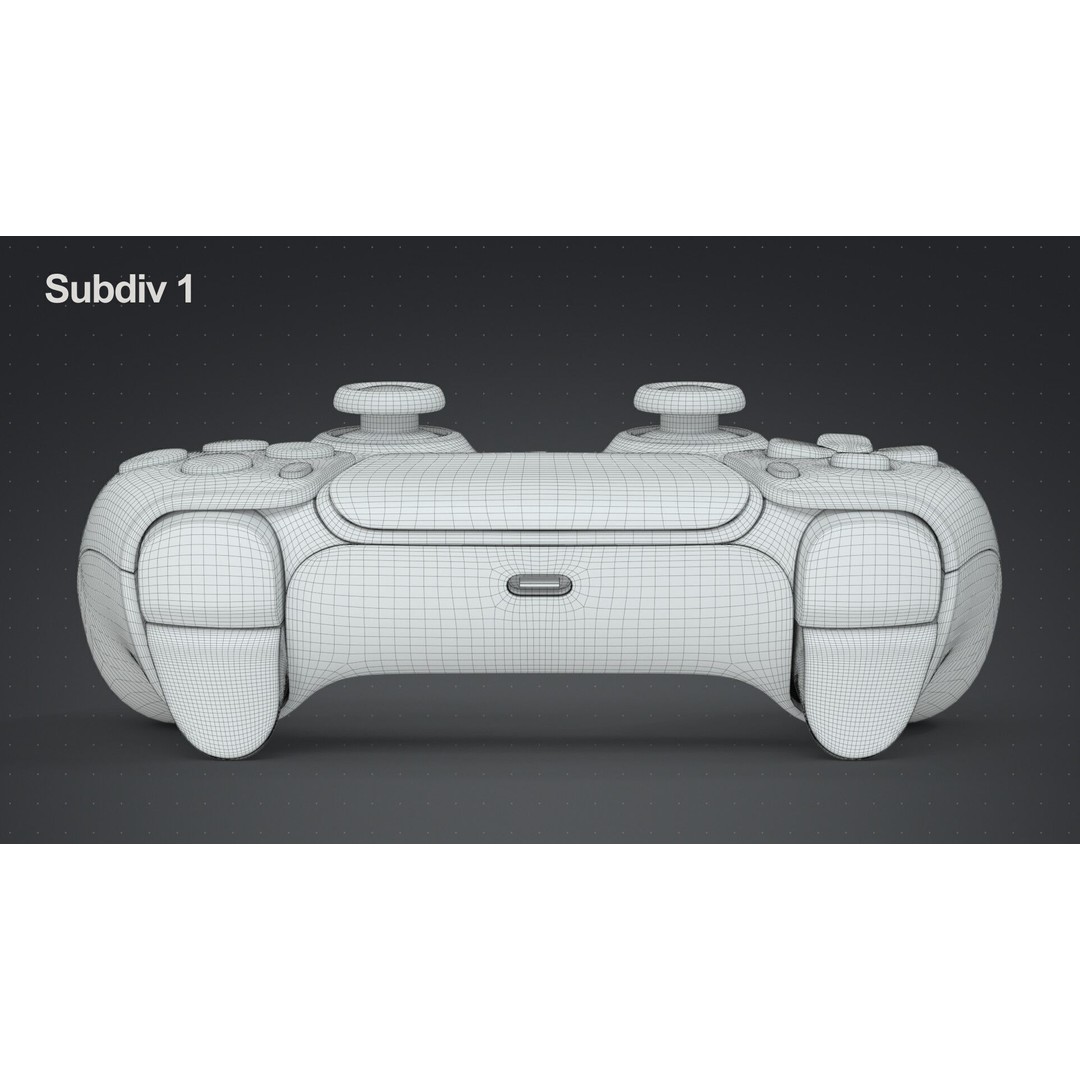 Dualsense Wireless Controller 3D Model – High Poly Game Asset, FBX - View 22