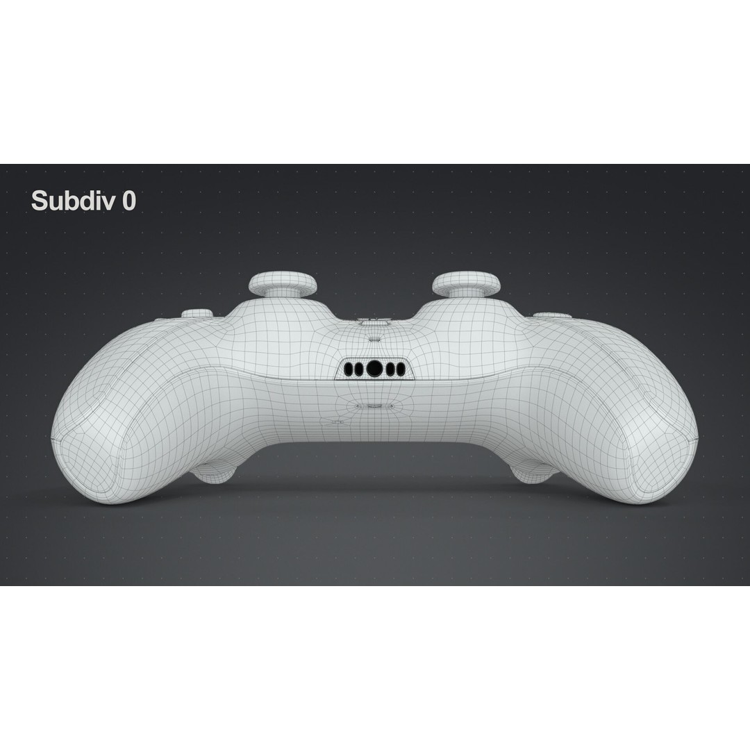 Dualsense Wireless Controller 3D Model – High Poly Game Asset, FBX - View 23