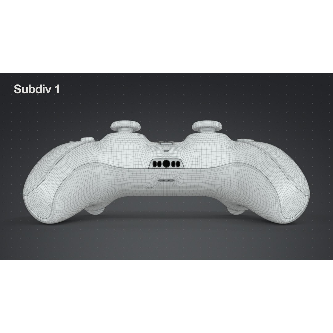 Dualsense Wireless Controller 3D Model – High Poly Game Asset, FBX - View 24
