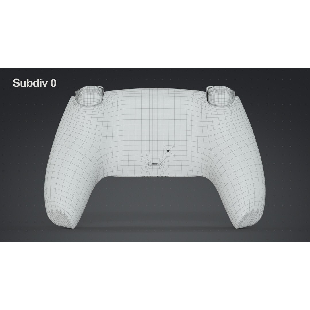 Dualsense Wireless Controller 3D Model – High Poly Game Asset, FBX - View 25