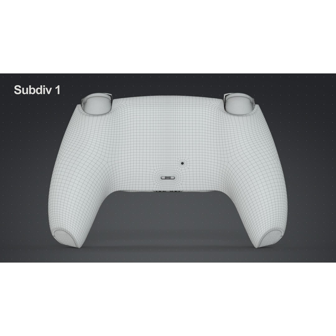Dualsense Wireless Controller 3D Model – High Poly Game Asset, FBX - View 26
