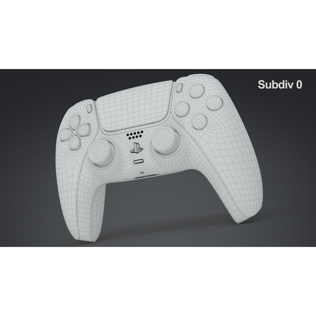 Dualsense Wireless Controller 3D Model – High Poly Game Asset, FBX - View 31