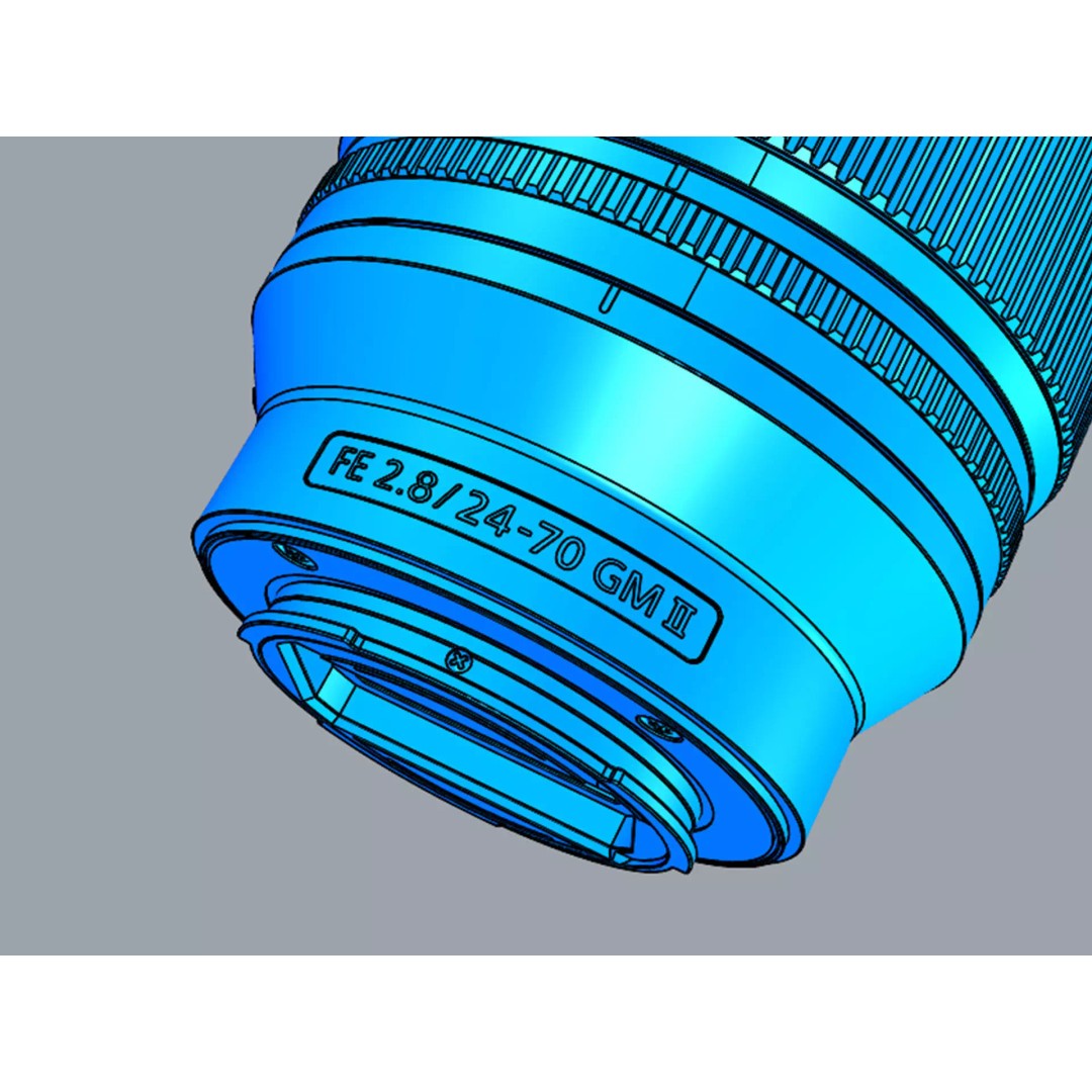 Sony FE 24-70mm GM II Lens 3D Model – High Poly PBR Asset, FBX & OBJ