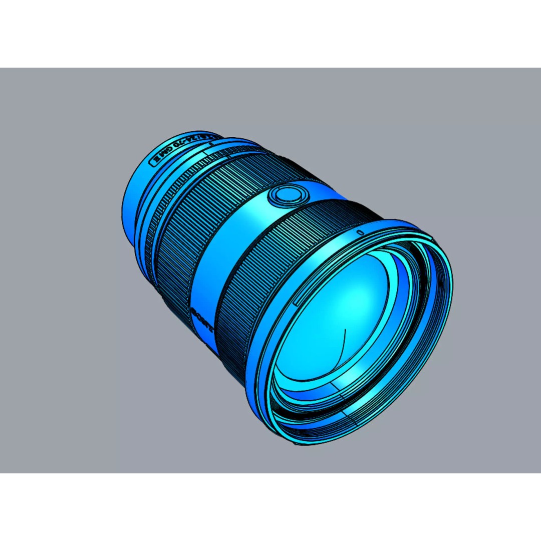 Sony FE 24-70mm GM II Lens 3D Model – High Poly PBR Asset, FBX & OBJ - View 15