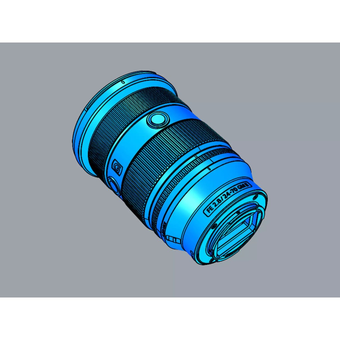 Sony FE 24-70mm GM II Lens 3D Model – High Poly PBR Asset, FBX & OBJ - View 17