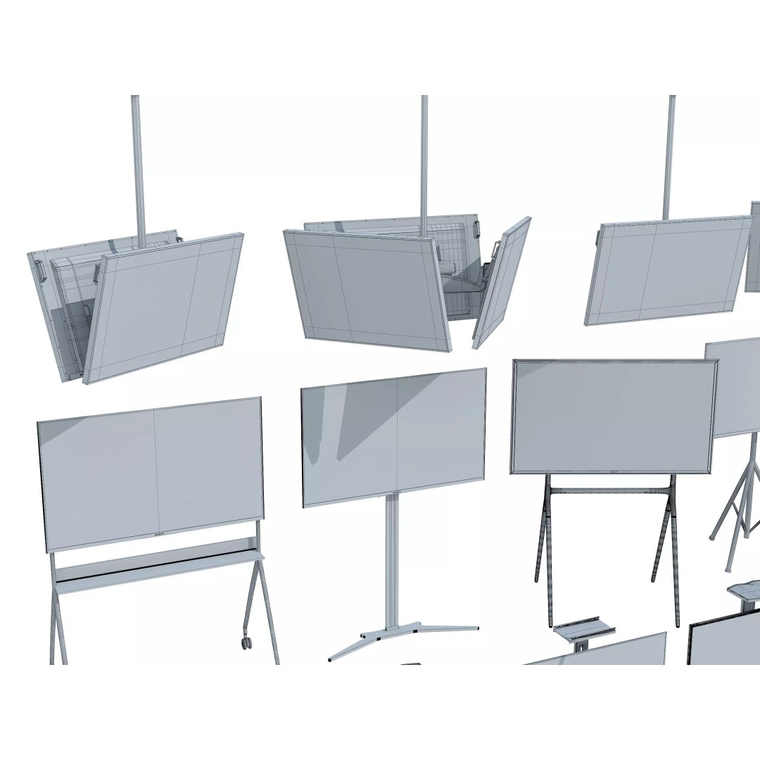 TV Stand 3D Model – Detailed Polygon Mesh, FBX & OBJ Formats - View 10