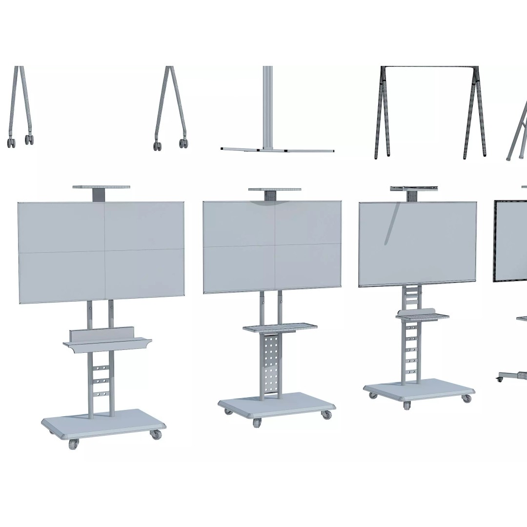 TV Stand 3D Model – Detailed Polygon Mesh, FBX & OBJ Formats - View 7