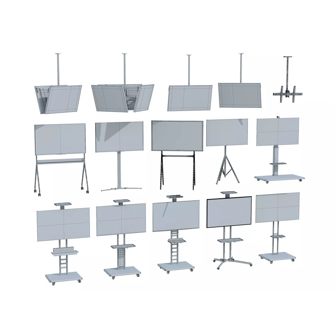 TV Stand 3D Model – Detailed Polygon Mesh, FBX & OBJ Formats - View 8