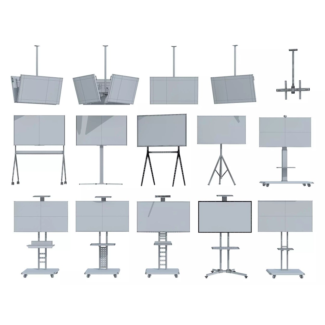 TV Stand 3D Model – Detailed Polygon Mesh, FBX & OBJ Formats - View 9