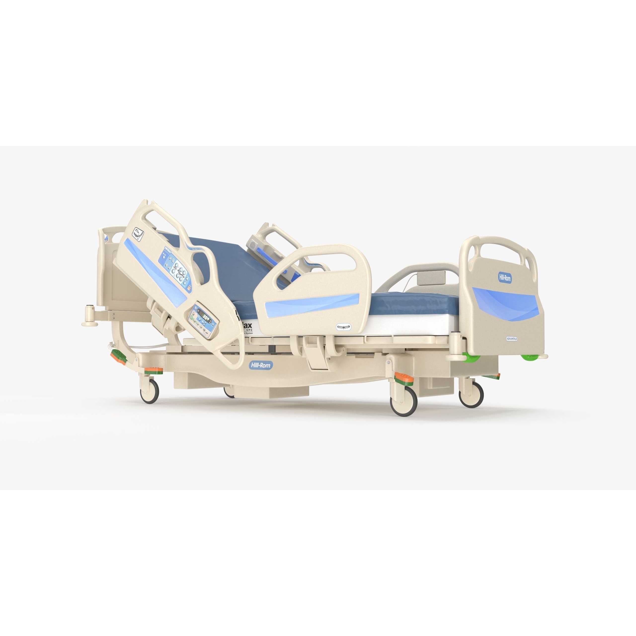 Hospital Bed Hill-Rom - Low-Poly Game-Ready 3D Model - View 10