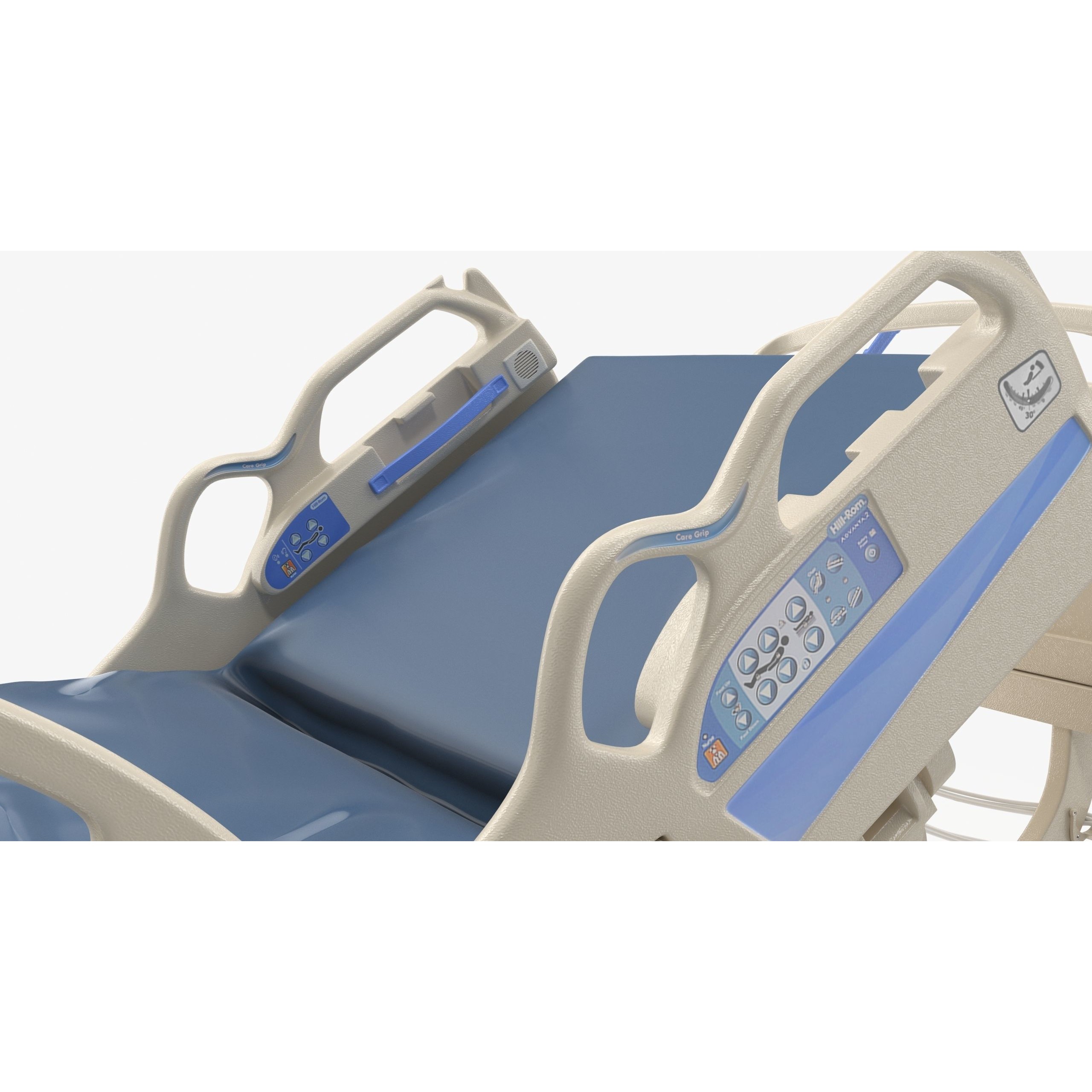 Hospital Bed Hill-Rom - Low-Poly Game-Ready 3D Model - View 14