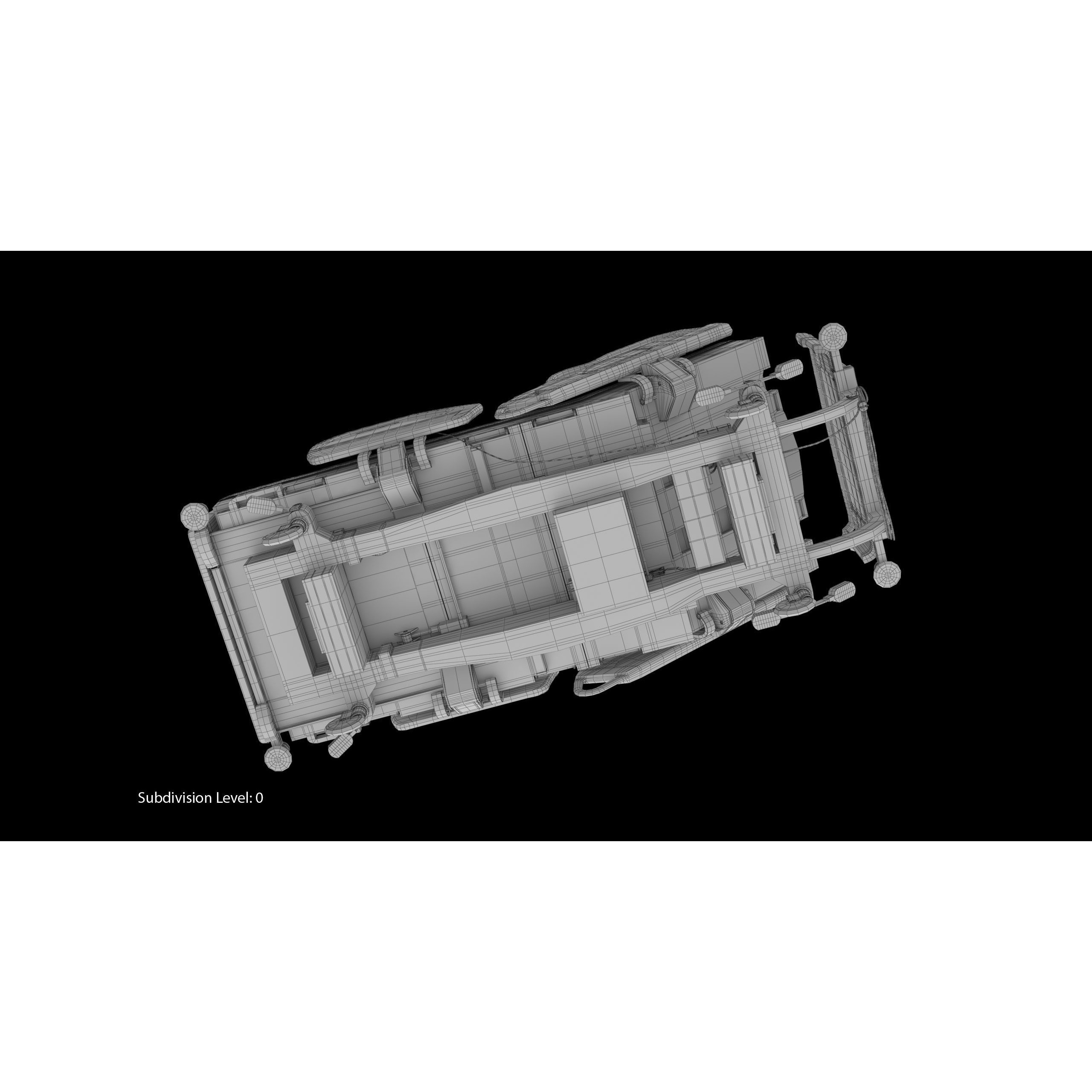 Hospital Bed Hill-Rom - Low-Poly Game-Ready 3D Model - View 31