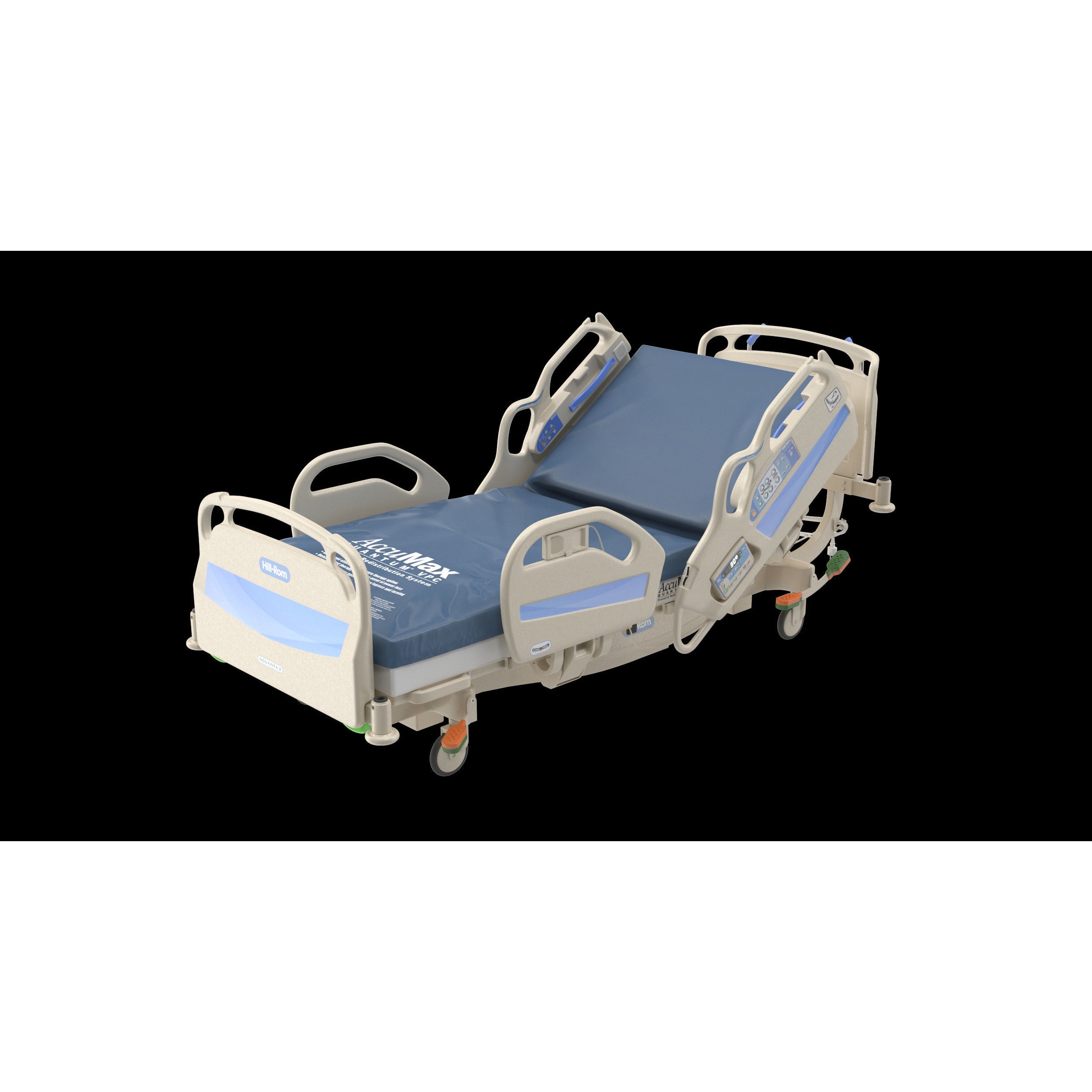 Hospital Bed Hill-Rom - Low-Poly Game-Ready 3D Model - View 5