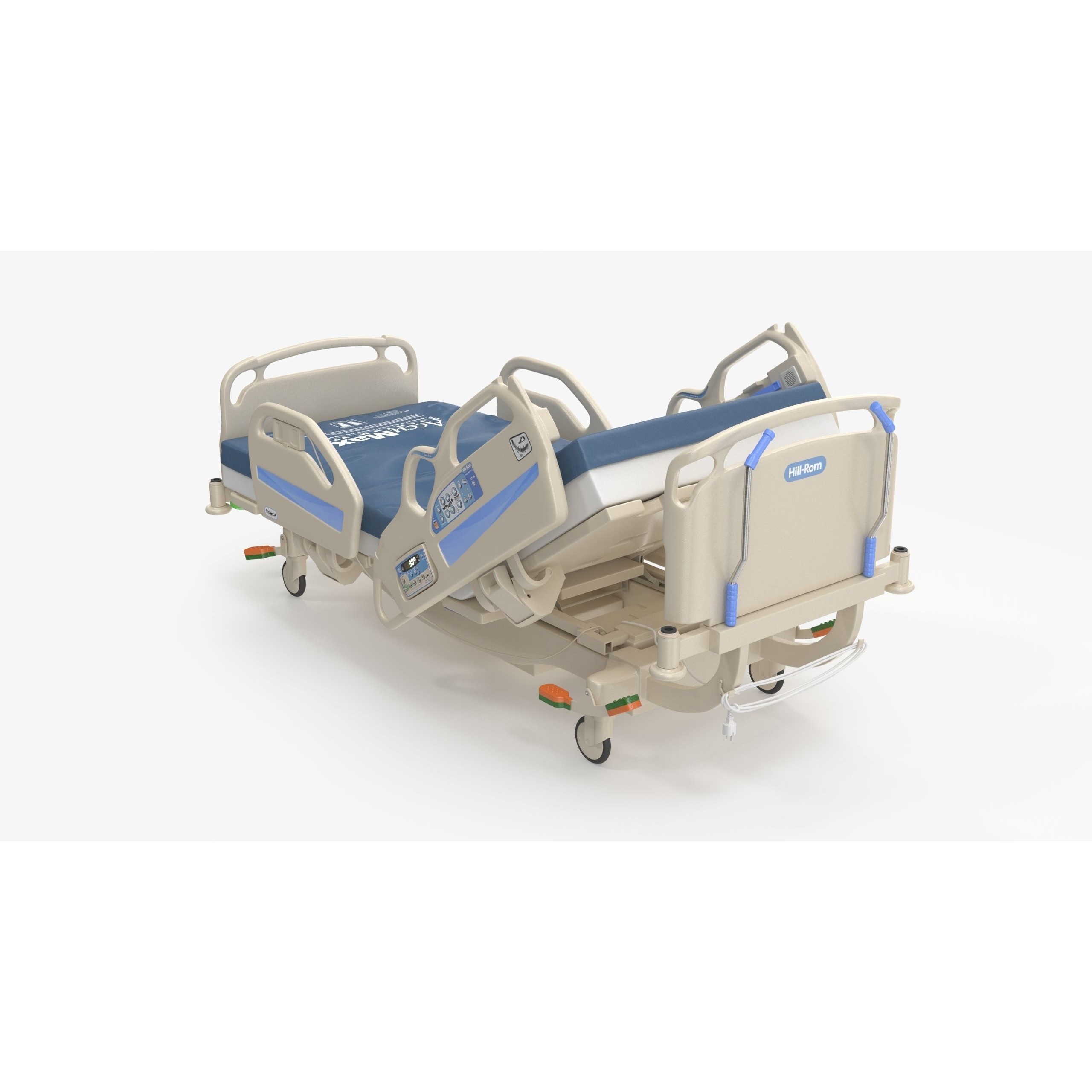 Hospital Bed Hill-Rom - Low-Poly Game-Ready 3D Model - View 6