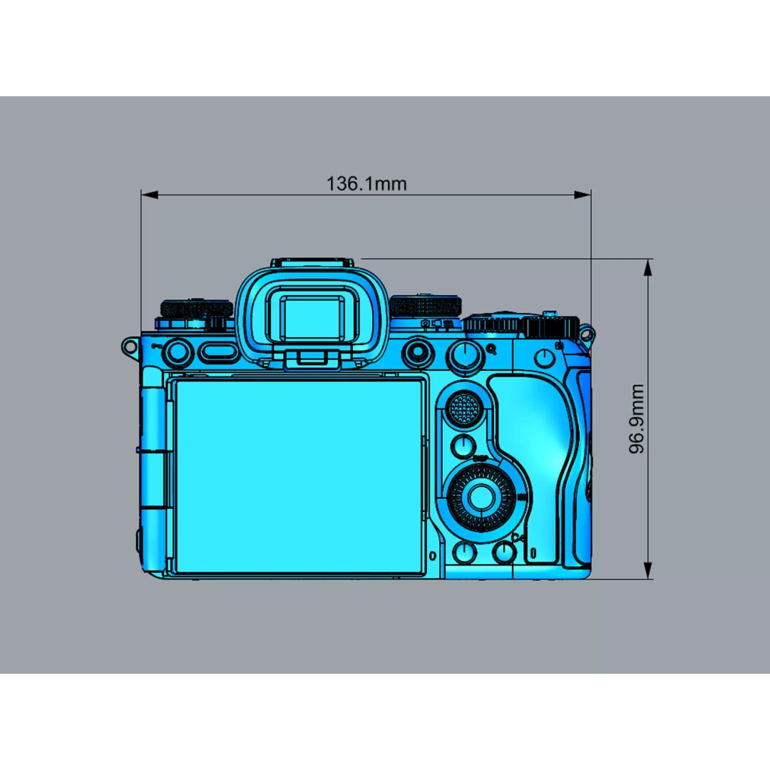 Sony Alpha 9 III 3D Model – Detailed Camera Asset, FBX, OBJ - View 22