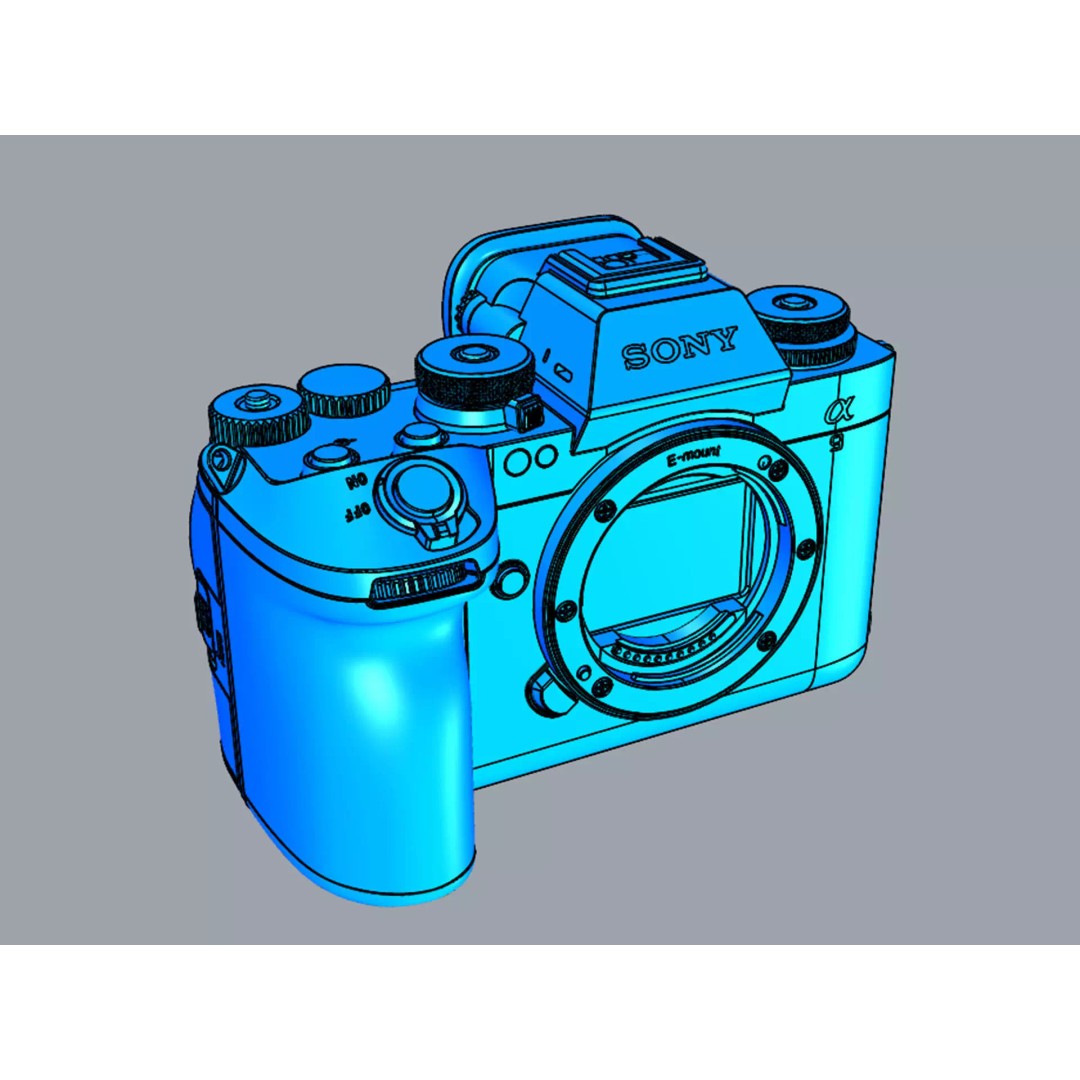 Sony Alpha 9 III 3D Model – Detailed Camera Asset, FBX, OBJ - View 25