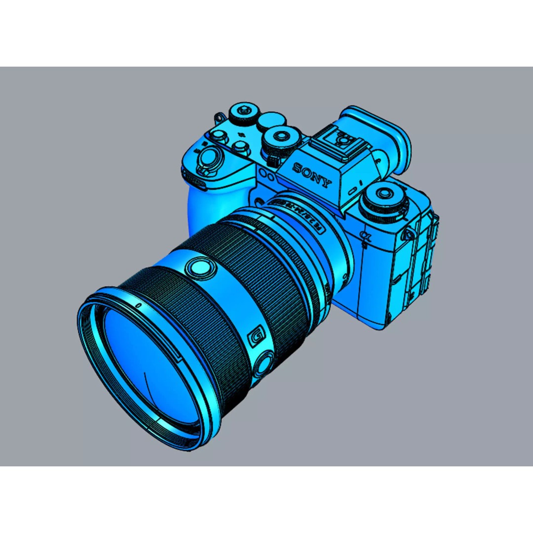 Sony Alpha 9 III 3D Model – Detailed Camera Asset, FBX, OBJ - View 26