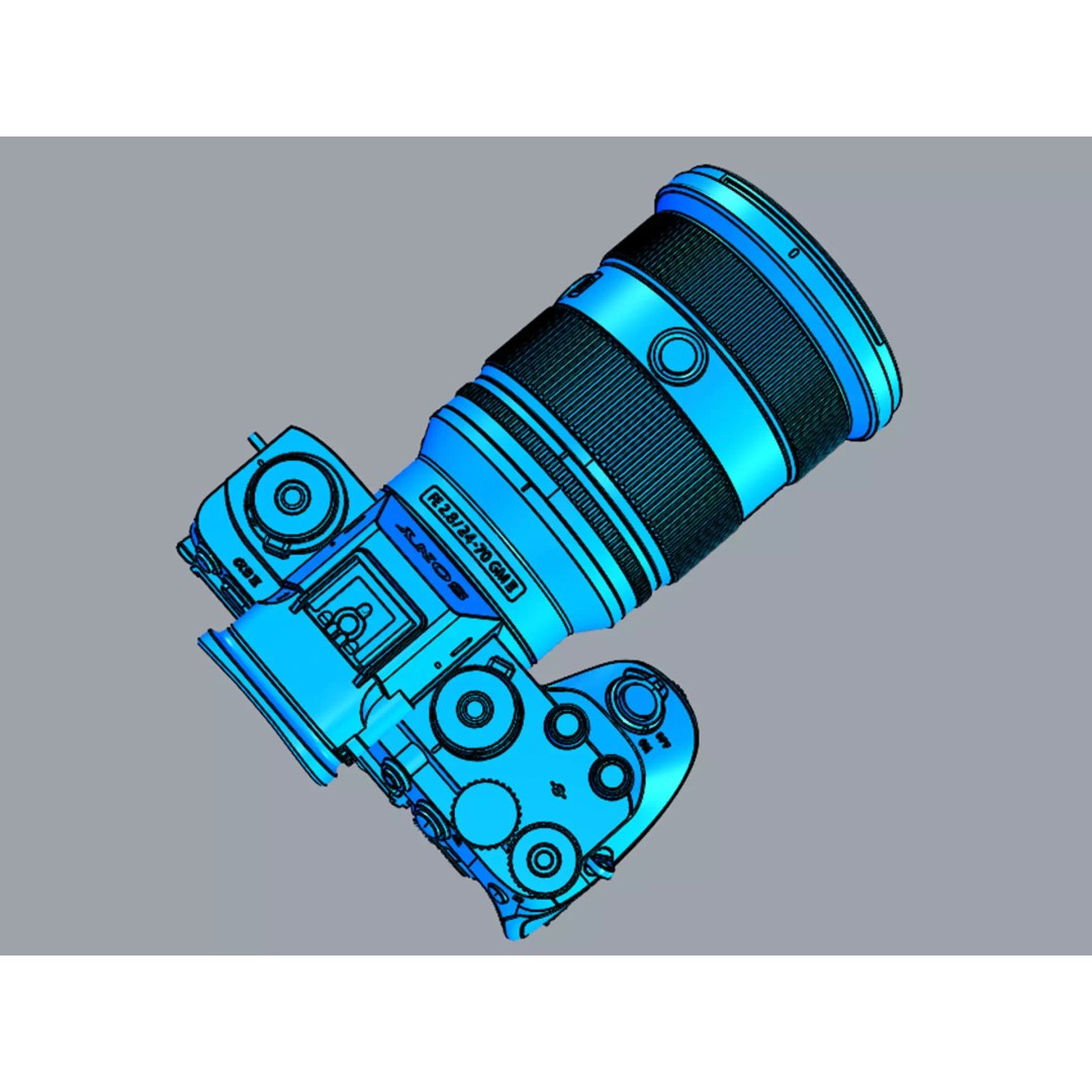 Sony Alpha 9 III 3D Model – Detailed Camera Asset, FBX, OBJ - View 27