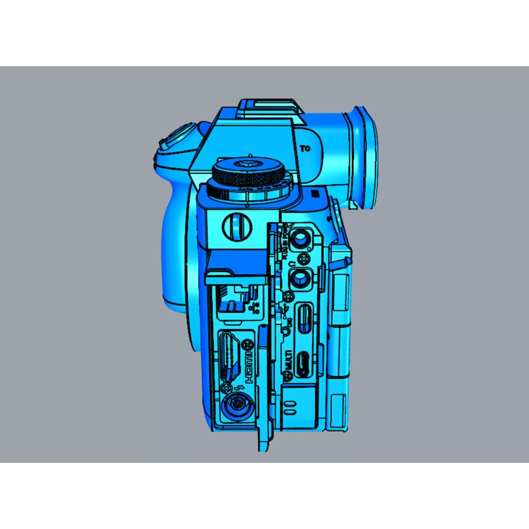Sony Alpha 9 III 3D Model – Detailed Camera Asset, FBX, OBJ - View 30
