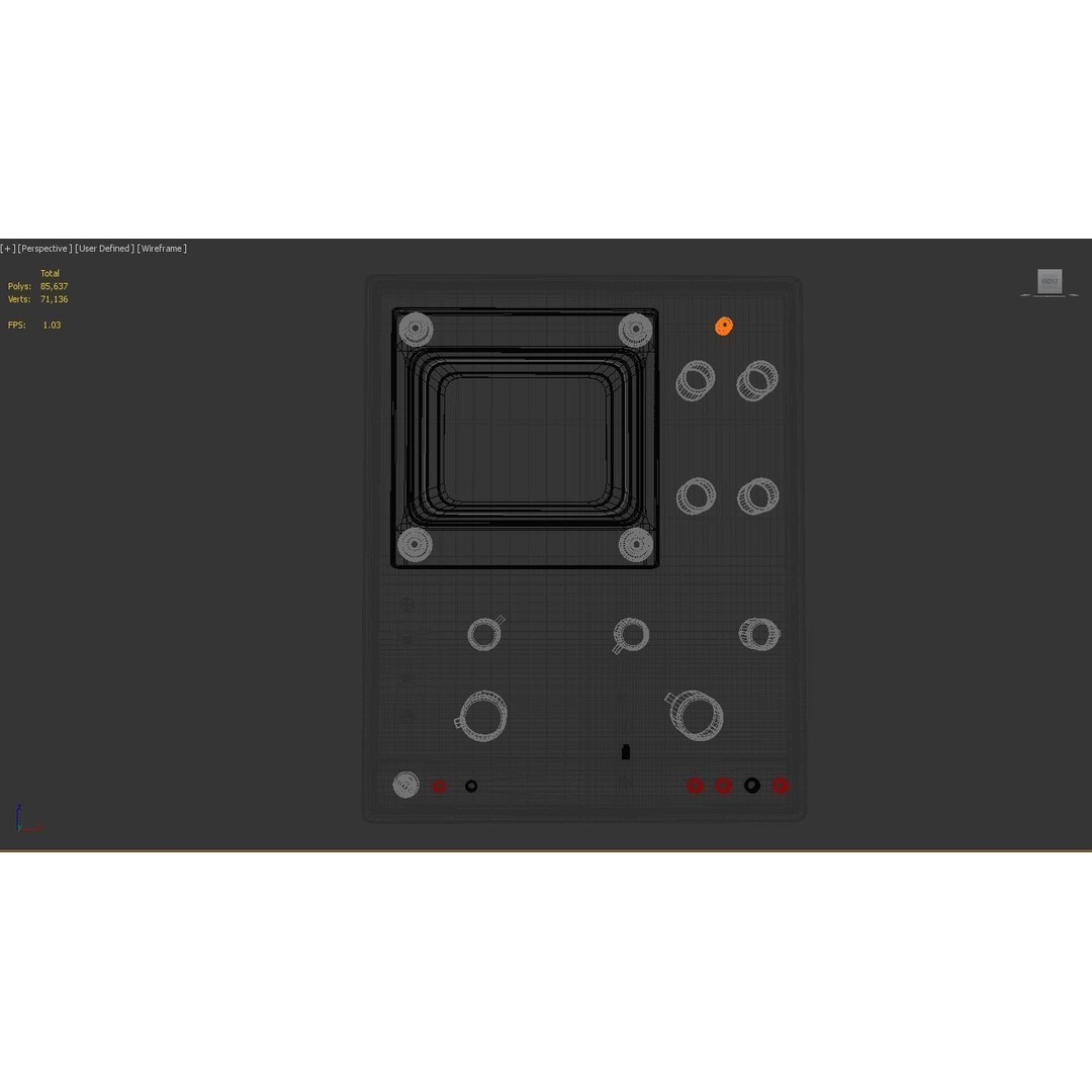 Control Panel 3D Model – Vintage Electronics Pack, OBJ & FBX Formats